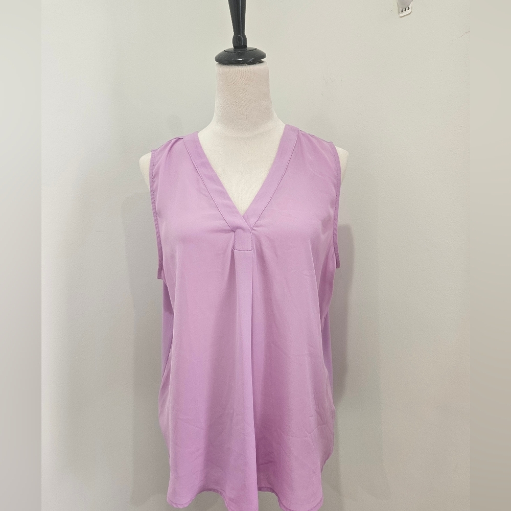 Ann Taylor Lavender Sleeveless Blouse – Size L